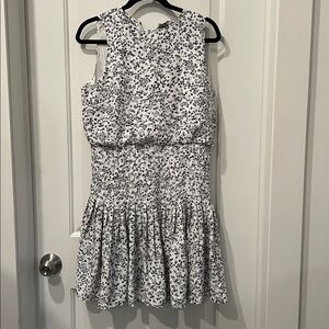 Ann Taylor Black and White Floral Dress